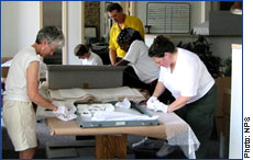 Assessing damage to archival collections following flooding from Hurricane Katrina